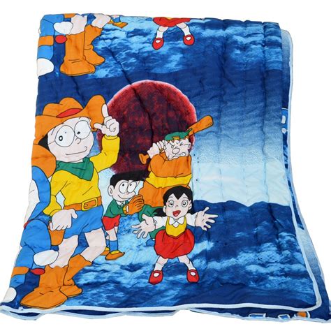 Buy Cartoon Doraemon Reversible Single Bed Quilt For Kids Online at Low ...