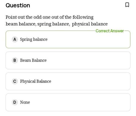 Physical balance, beam balance, kilogram, spring balance choose the odd ...
