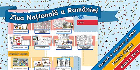 Clasa 4 AVAP și Muzică și mișcare | Pachet Ziua Națională