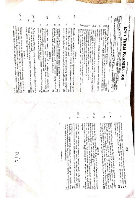 Cyber Security & Cyber Laws - End Term Exam Paper Code: 2025-2026 - Studocu