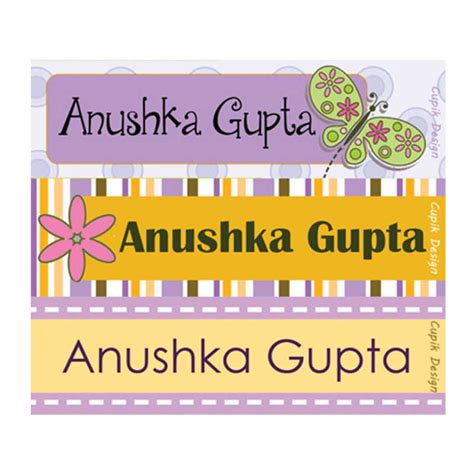 Purple Bohemian Name Stickers – Cupik Design India