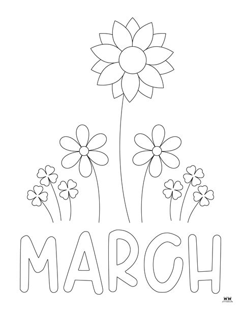 March Coloring Sheet For Kids