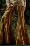 Buy Brown Tulle, Velvet Beads, Royal Fiore Cutwork Embroidered Kurti ...
