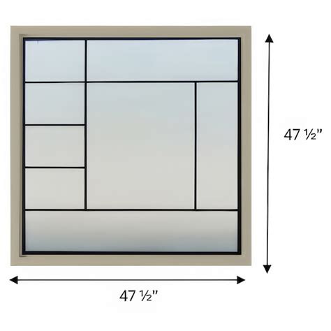 Hy-Lite Metro Decorative Glass Tan Square Accent Window with Grids in ...