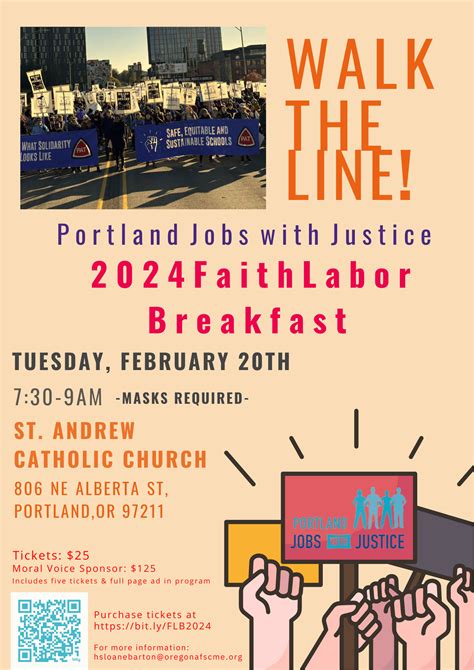 WALK THE LINE: Portland Jobs with Justice 22nd Annual Faith Labor Breakfast – Portland Jobs with ...