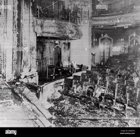 A view of the burned interior of Chicago's Iroquois Theater after a Dec ...