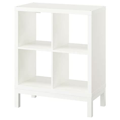 KALLAX shelving unit with underframe, white/white, 77x94 cm (303/8x37 ...