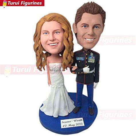 Buy Personalized Wedding Cake Topper Custom Bobble Head Clay Figurines ...