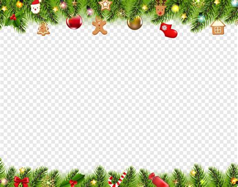 Premium Vector | Christmas Borders Isolated Transparent Background