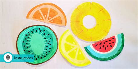 Paper Plate Fruit Slices | Food Crafts