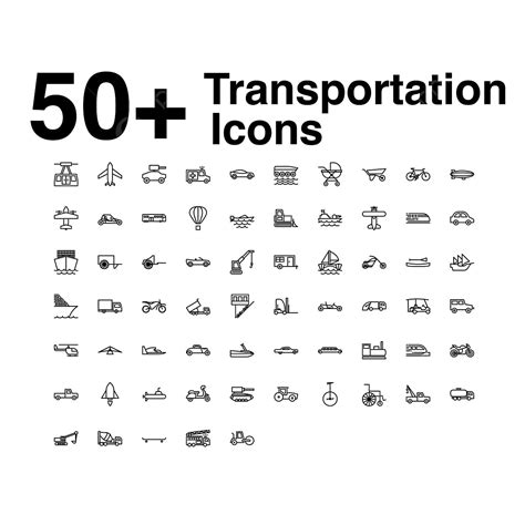 Transport Set Vector Design Images, Transportation Icons Set, Bike ...