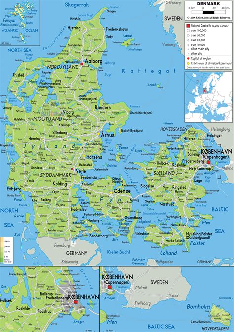 Map Of Denmark Printable