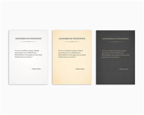 Auguries of Innocence - William Blake Poem. Book Page Quote. Printable ...
