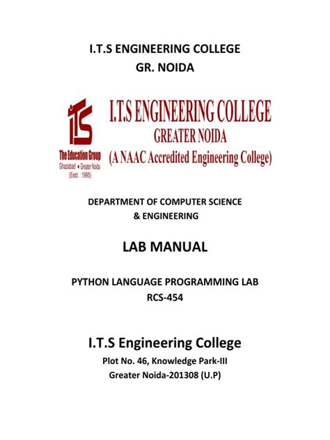 Image result for Python Lab Manual PDF