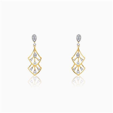 Get Gold Layered Luxe Diamond Earrings Online | GIVA Jewellery – Heer ...