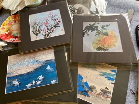 Buy Alice's Original Chinese Brush Painting Prints With Mat Board Frame ...
