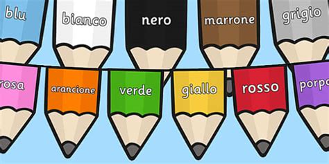 Italian Colours Display Bunting | Languages | Twinkl