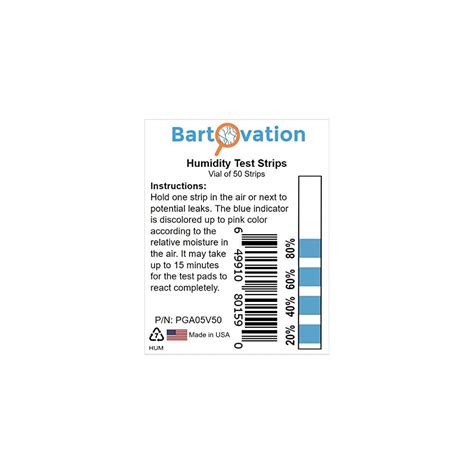 Bartovation 4 Pad Cobalt Chloride Humidity Test Strip 20% - 80% India ...
