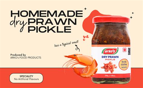 Arkos Homemade Dry Prawn (Shrimps) Pickle 200 gm, Indian Traditional ...