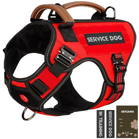 Tactical Dog Harness - HEYCAHVA Service Dog Vest Full Metal Buckles Dog ...