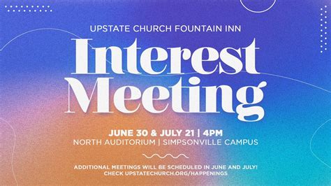 Upstate Church Fountain Inn Interest Meeting, 3 Hedge St, Simpsonville ...