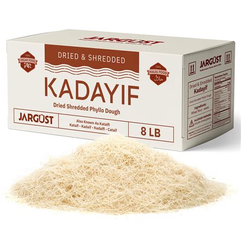 Jargust Bulk Dried & Shredded Kataifi, Shredded Fillo Dough, Pastry ...