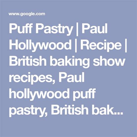 paul hollywood sweet pastry