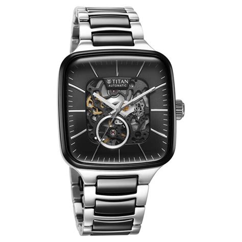 Buy Online Titan Ceramic Fusion Skeleton Automatic Rich Black Dial ...