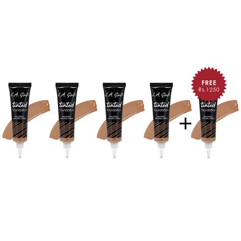 L.A. Girl - Tinted Foundation- Rich Honey 4pc Set + 1 Full Size Produc ...