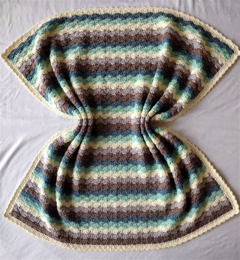 Shell Stitch Blanket Tutorial 的图像结果