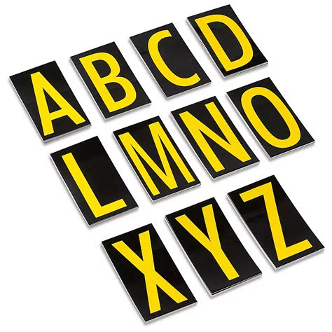 Reflective Outdoor Vinyl Labels - 3 1/2" Letters S-22476 - ULINE