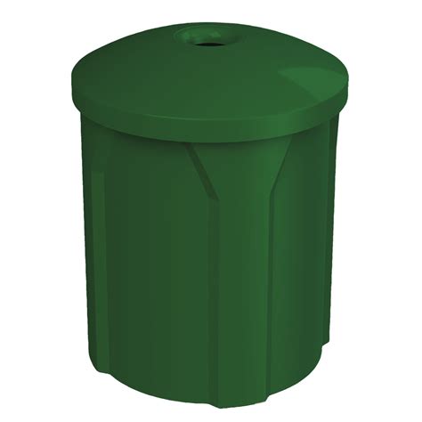 42 Gal. Flat Top School Trash Receptacle with Liner S7102A-02