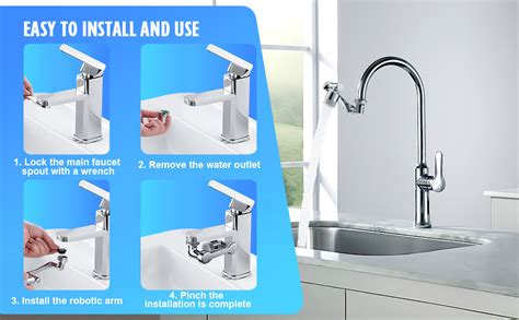 Snevad 1080° Two Gear Extension Faucet Aerator Universal Rotating Big ...