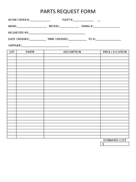 Image result for Part Request Process