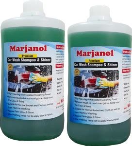 MARJANOL Premium Car Wash Shampoo & Shiner 2 Litre Car Washing Liquid ...