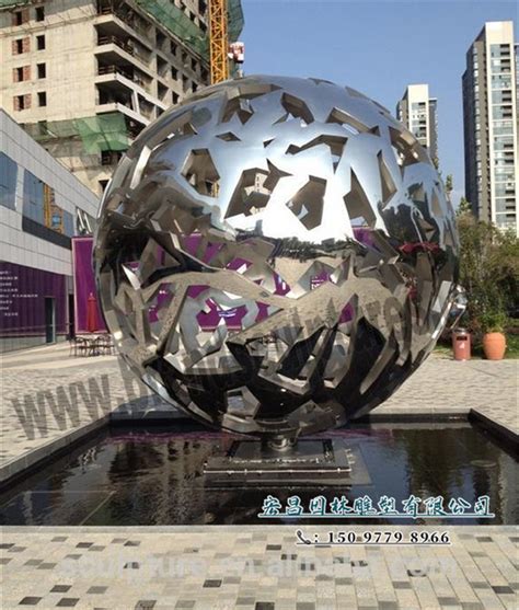 定制大型不锈钢动物景观雕塑公园广场绿地抽象镂空不锈钢圆球雕塑-阿里巴巴