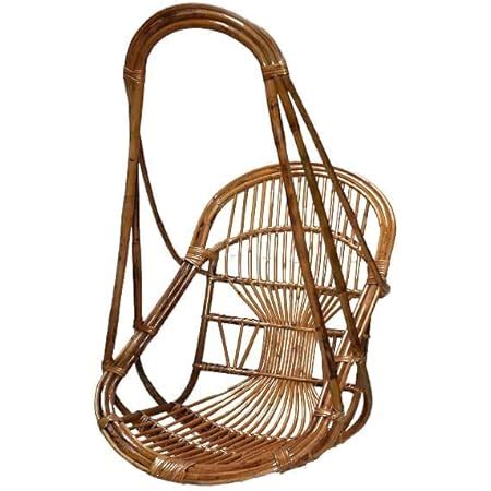 Wooden Bamboo Hanging Swing Chair for Indoor & Outdoor for Kids, Adults ...