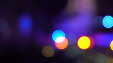Bokeh of police lights in the dark blinking 26595509 Stock Video at ...