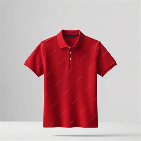 A red shirt with a blue collar and a white collar | Premium AI ...