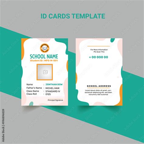 Student Id Card design template Id card design for school, Identity Card Design Stock Vector ...