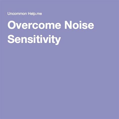 noise sensitivity anxiety