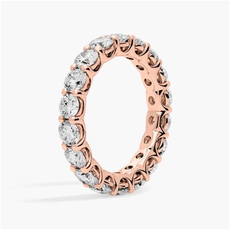Low Dome Basket Lab-Grown Diamond Eternity Ring In 14K Rose Gold (3 Ct ...
