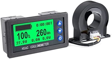 Battery Monitor Hall Sensor Coulomb Tester DC 9~100v 100A/400A Digital ...