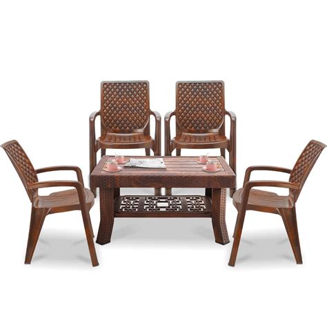 MAHARAJA Premium Plastic Chair and Table Combo Set for Home, Garden ...
