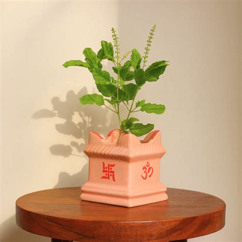 Ceramic Tulsi Planter – Traditional Elegance for Your Sacred Space ...
