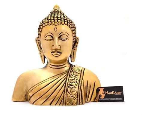 Buy Buddha Bust Antique Showpiece Brass Showpiece Online at Best Price