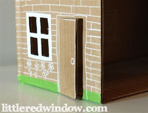 DIY Cardboard Box Toy House - Little Red Window