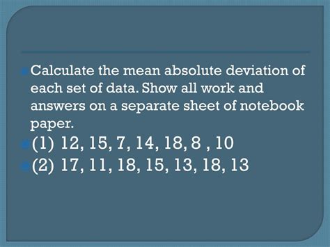 Image result for Mean Absolute Deviation Examples