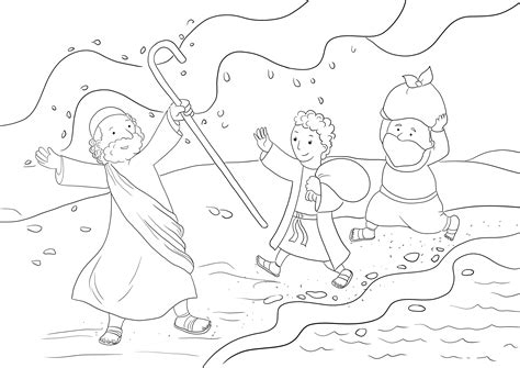Crossing The Red Sea Coloring Pages [2025]