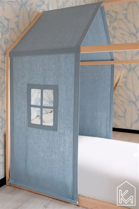 US Crib Size Floor Bed With Sky Blue Linen Cover Kids Bed - Etsy